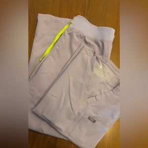 Figs lavender scrub top & pants